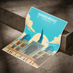 Bukhara Mosque - Uzbekistan - Travel Poster Vintage Style Wall Art Print - Art Print - Travel Art Poster