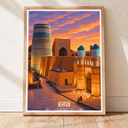 Khiva - Uzbekistan - Travel Poster Vintage Style Wall Art Print - Art Print - Travel Art Poster