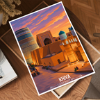 Khiva - Uzbekistan - Travel Poster Vintage Style Wall Art Print - Art Print - Travel Art Poster