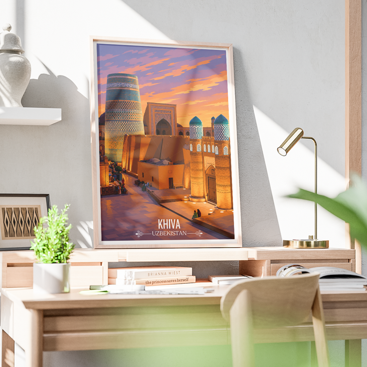 Khiva - Uzbekistan - Travel Poster Vintage Style Wall Art Print - Art Print - Travel Art Poster