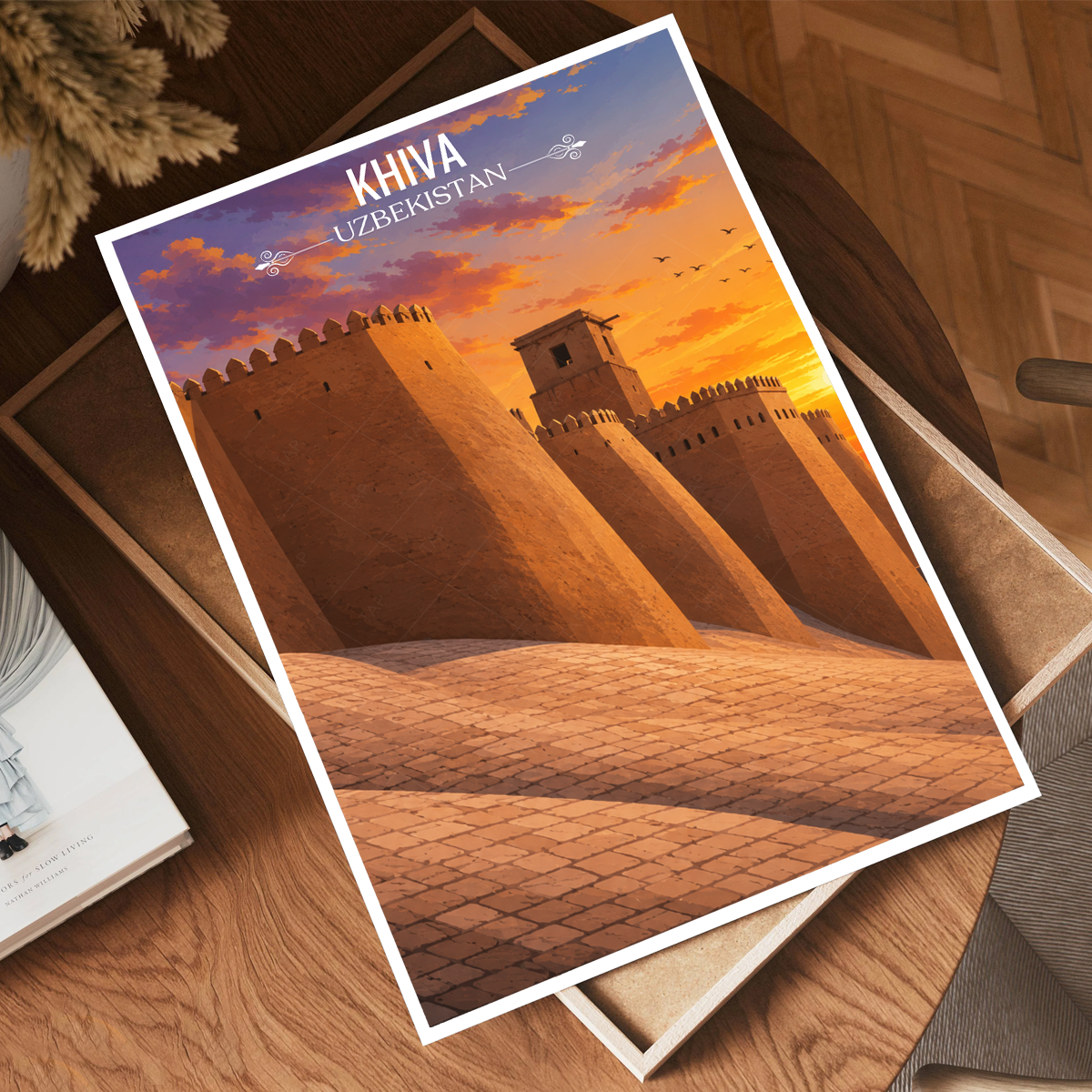 Khiva - Uzbekistan - Travel Poster Vintage Style Wall Art Print - Art Print - Travel Art Poster