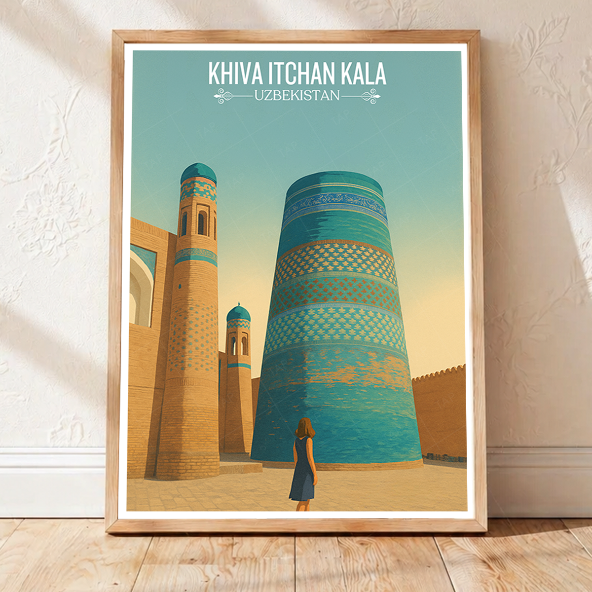 Khiva Itchan Kala - Uzbekistan - Travel Poster Vintage Style Wall Art Print - Art Print - Travel Art Poster