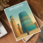 Khiva Itchan Kala - Uzbekistan - Travel Poster Vintage Style Wall Art Print - Art Print - Travel Art Poster