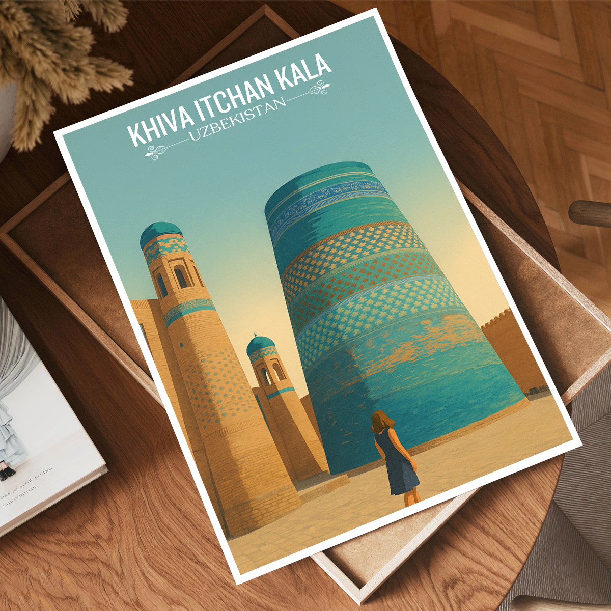 Khiva Itchan Kala - Uzbekistan - Travel Poster Vintage Style Wall Art Print - Art Print - Travel Art Poster