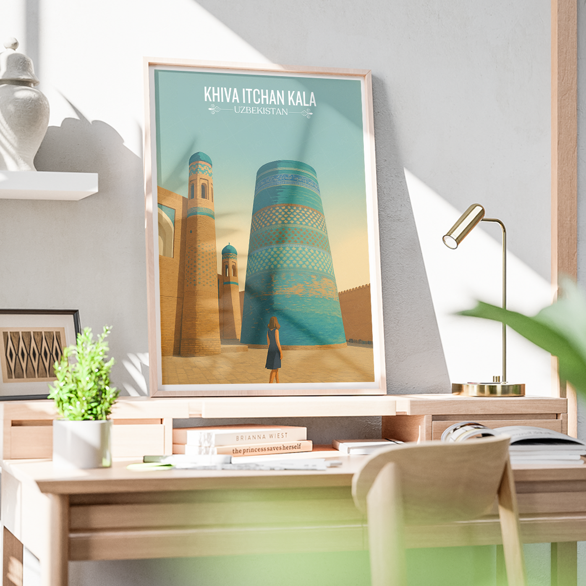 Khiva Itchan Kala - Uzbekistan - Travel Poster Vintage Style Wall Art Print - Art Print - Travel Art Poster