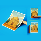 Samani Old Town - Uzbekistan - Travel Poster Vintage Style Wall Art Print - Art Print - Travel Art Poster