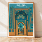 Shah-i-Zinda - Uzbekistan - Travel Poster Vintage Style Wall Art Print - Art Print - Travel Art Poster