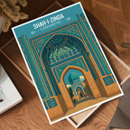 Shah-i-Zinda - Uzbekistan - Travel Poster Vintage Style Wall Art Print - Art Print - Travel Art Poster
