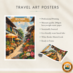 Ben Thanh - Vietnam - Travel Poster Vintage Style Wall Art Print - Art Print - Travel Art Poster