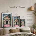 Bich Dong Pagoda - Vietnam - Travel Poster Vintage Style Wall Art Print - Art Print - Travel Art Poster