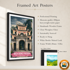 Bich Dong Pagoda - Vietnam - Travel Poster Vintage Style Wall Art Print - Art Print - Travel Art Poster