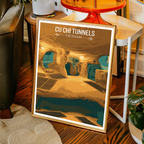 Cu Chi Tunnels - Vietnam - Travel Poster Vintage Style Wall Art Print - Art Print - Travel Art Poster