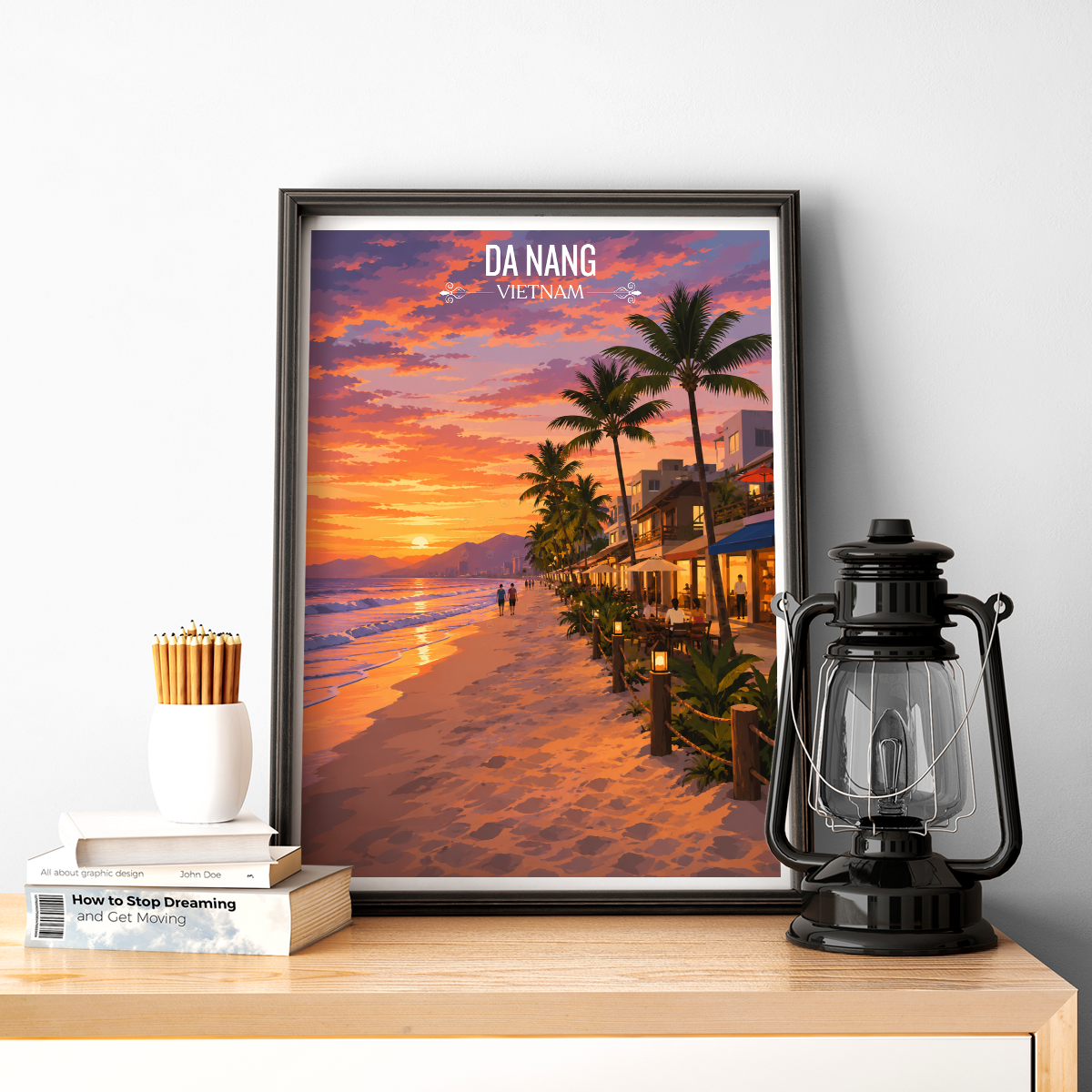 Da Nang - Vietnam - Travel Poster Vintage Style Wall Art Print - Art Print - Travel Art Poster