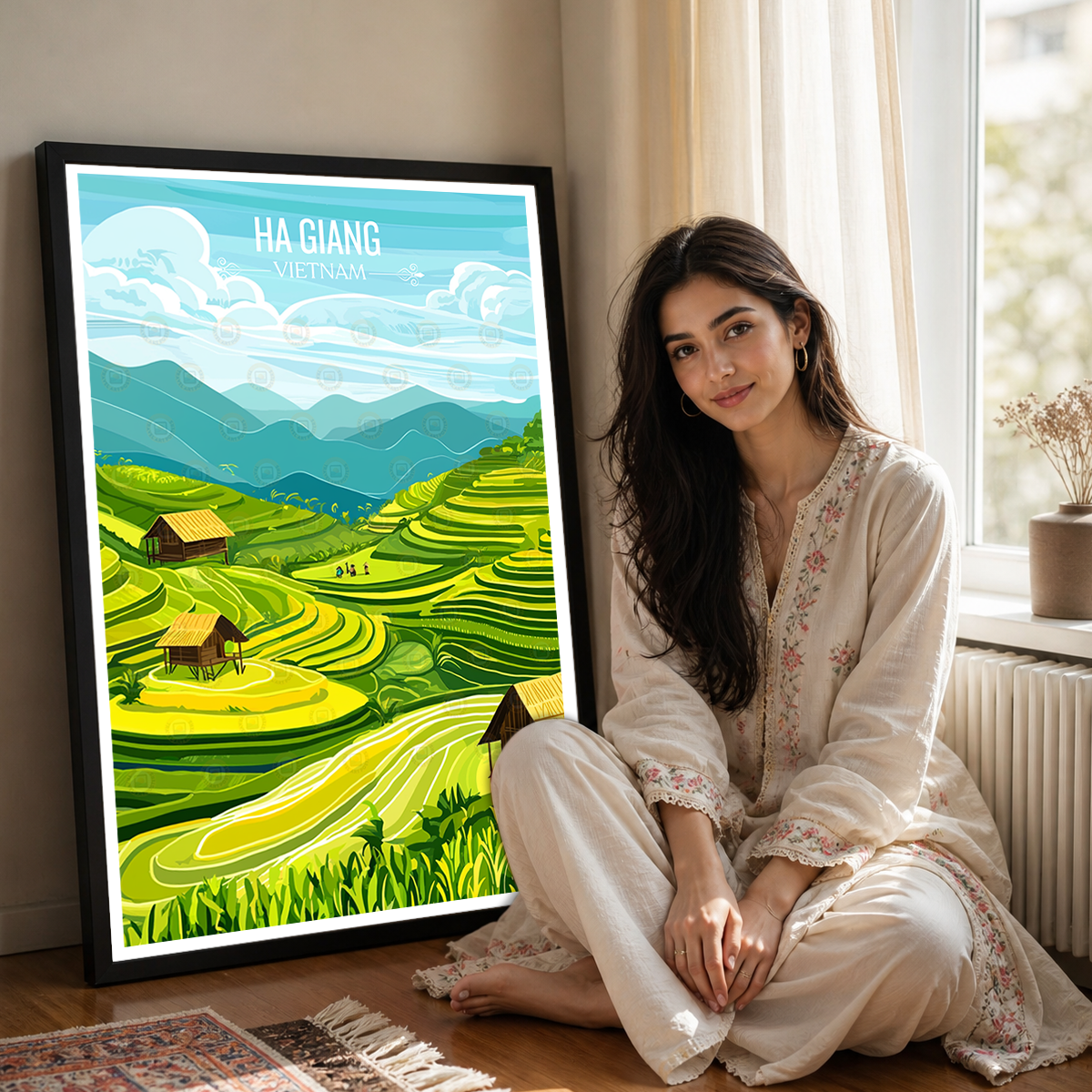 Ha Giang - Vietnam - Travel Poster Vintage Style Wall Art Print - Art Print - Travel Art Poster