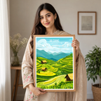 Ha Giang - Vietnam - Travel Poster Vintage Style Wall Art Print - Art Print - Travel Art Poster
