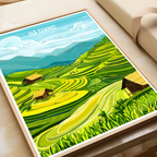 Ha Giang - Vietnam - Travel Poster Vintage Style Wall Art Print - Art Print - Travel Art Poster