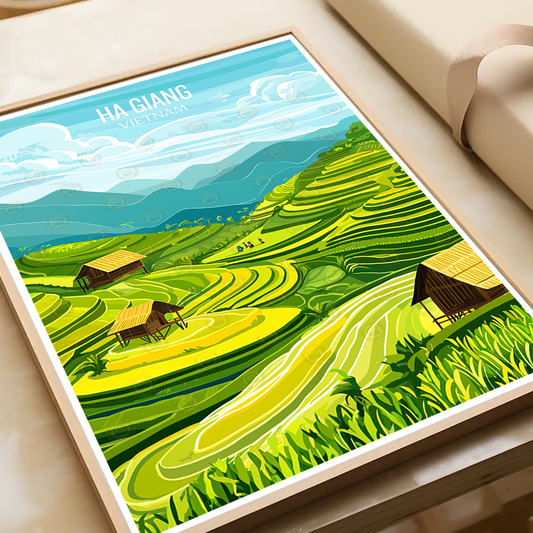Ha Giang - Vietnam - Travel Poster Vintage Style Wall Art Print - Art Print - Travel Art Poster