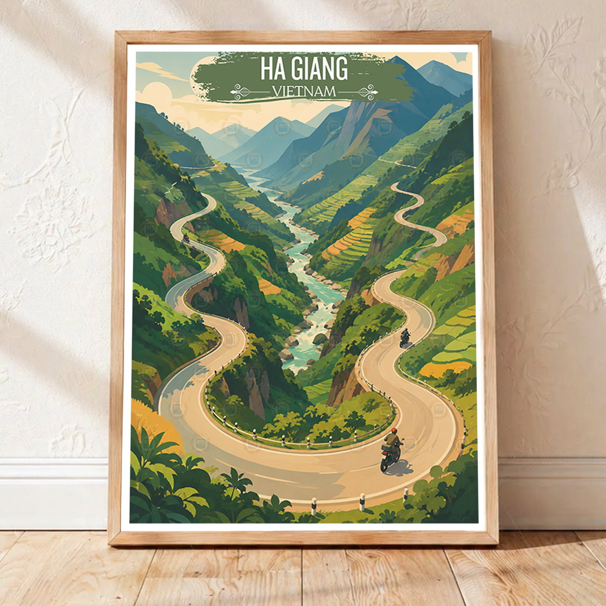 Ha Giang - Vietnam - Travel Poster Vintage Style Wall Art Print - Art Print - Travel Art Poster