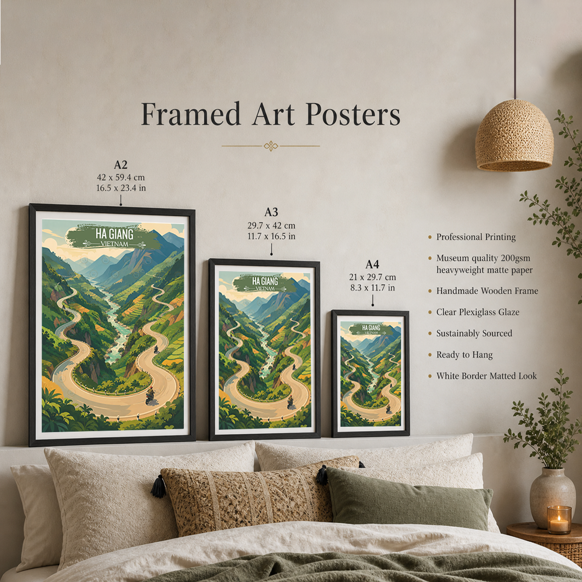 Ha Giang - Vietnam - Travel Poster Vintage Style Wall Art Print - Art Print - Travel Art Poster