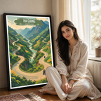 Ha Giang - Vietnam - Travel Poster Vintage Style Wall Art Print - Art Print - Travel Art Poster