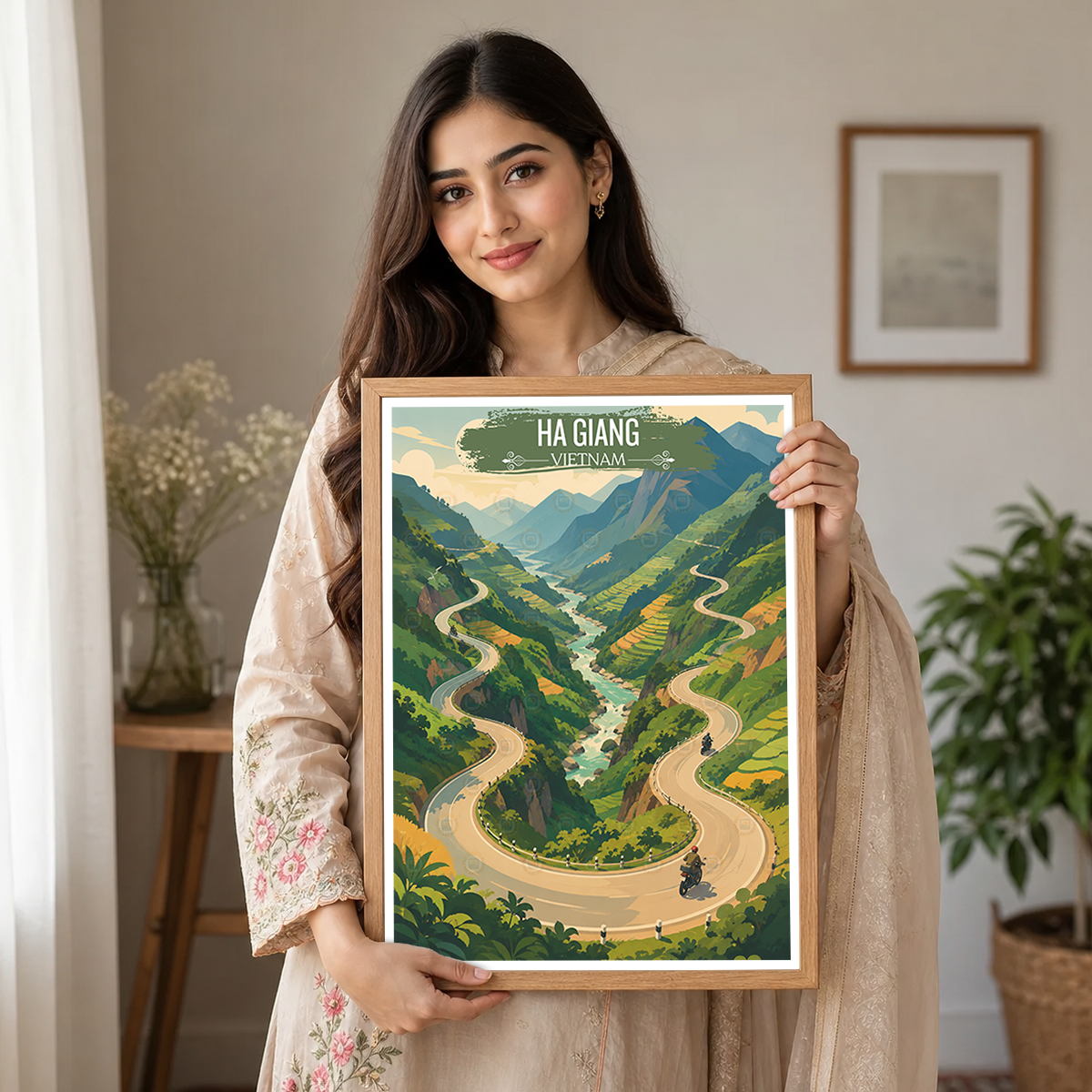 Ha Giang - Vietnam - Travel Poster Vintage Style Wall Art Print - Art Print - Travel Art Poster