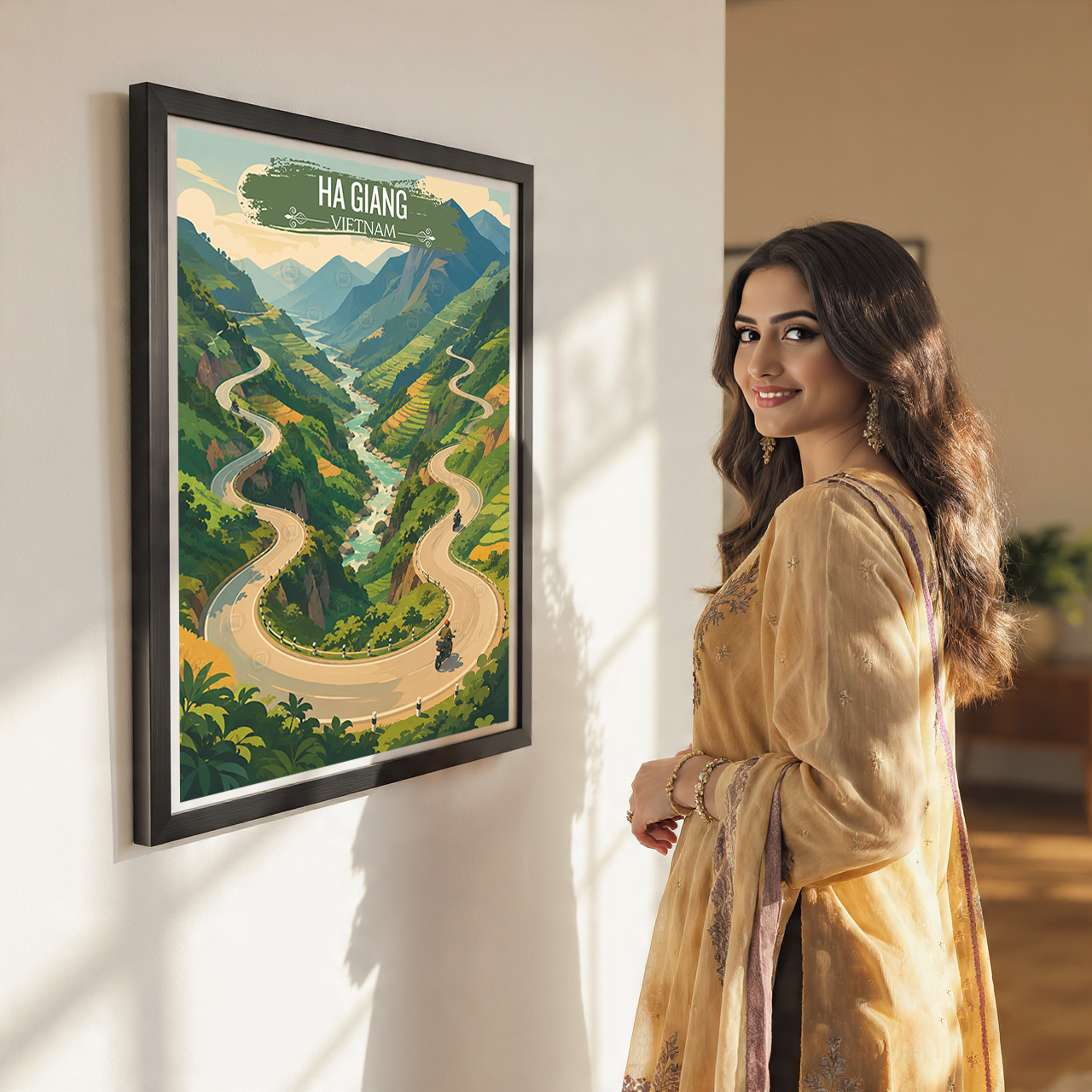 Ha Giang - Vietnam - Travel Poster Vintage Style Wall Art Print - Art Print - Travel Art Poster