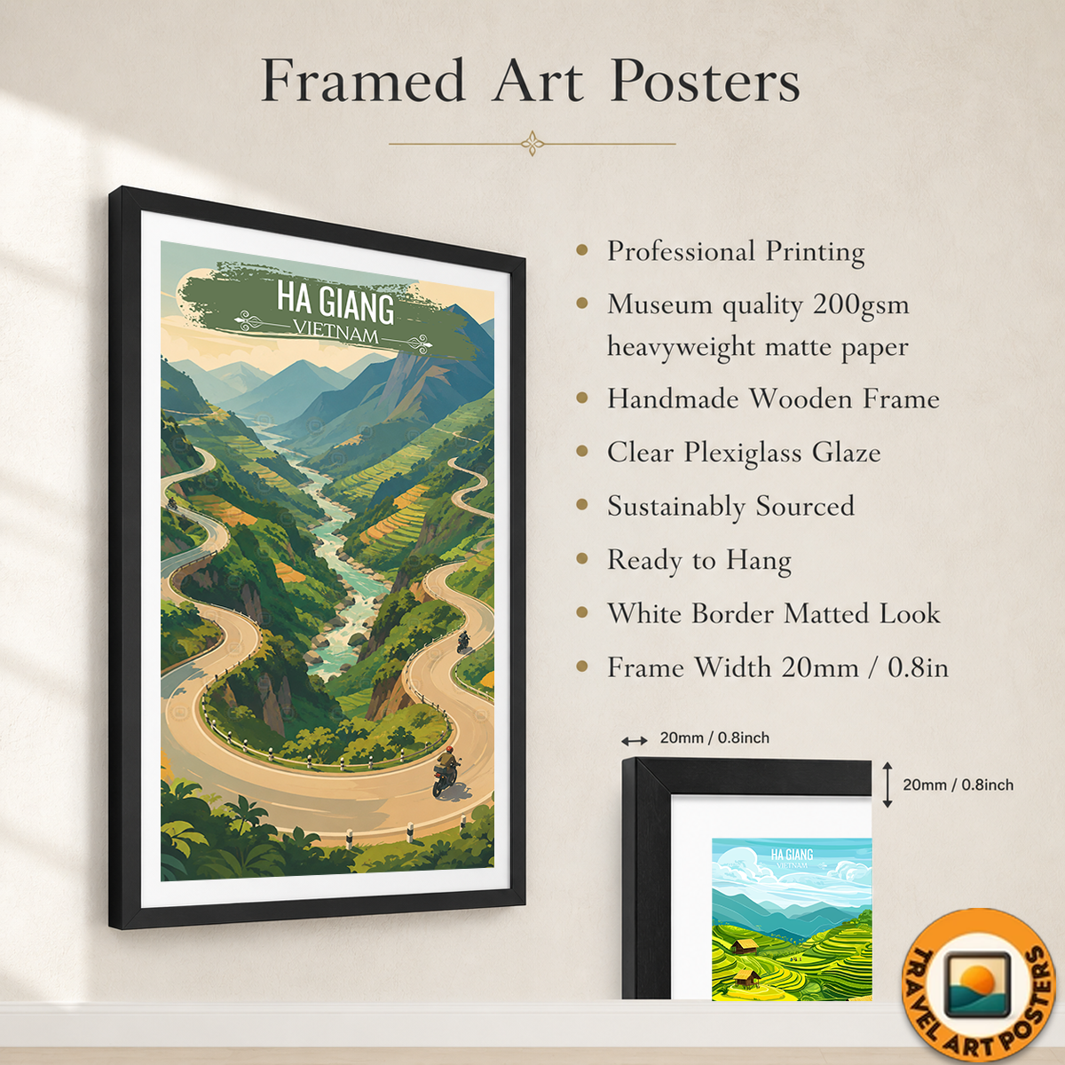 Ha Giang - Vietnam - Travel Poster Vintage Style Wall Art Print - Art Print - Travel Art Poster