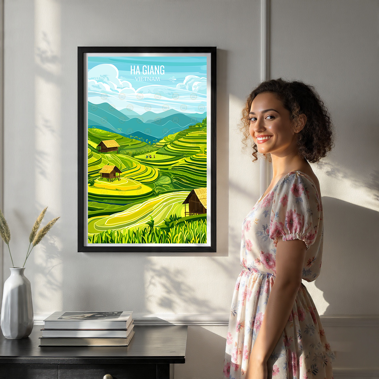 Ha Giang - Vietnam - Travel Poster Vintage Style Wall Art Print - Art Print - Travel Art Poster