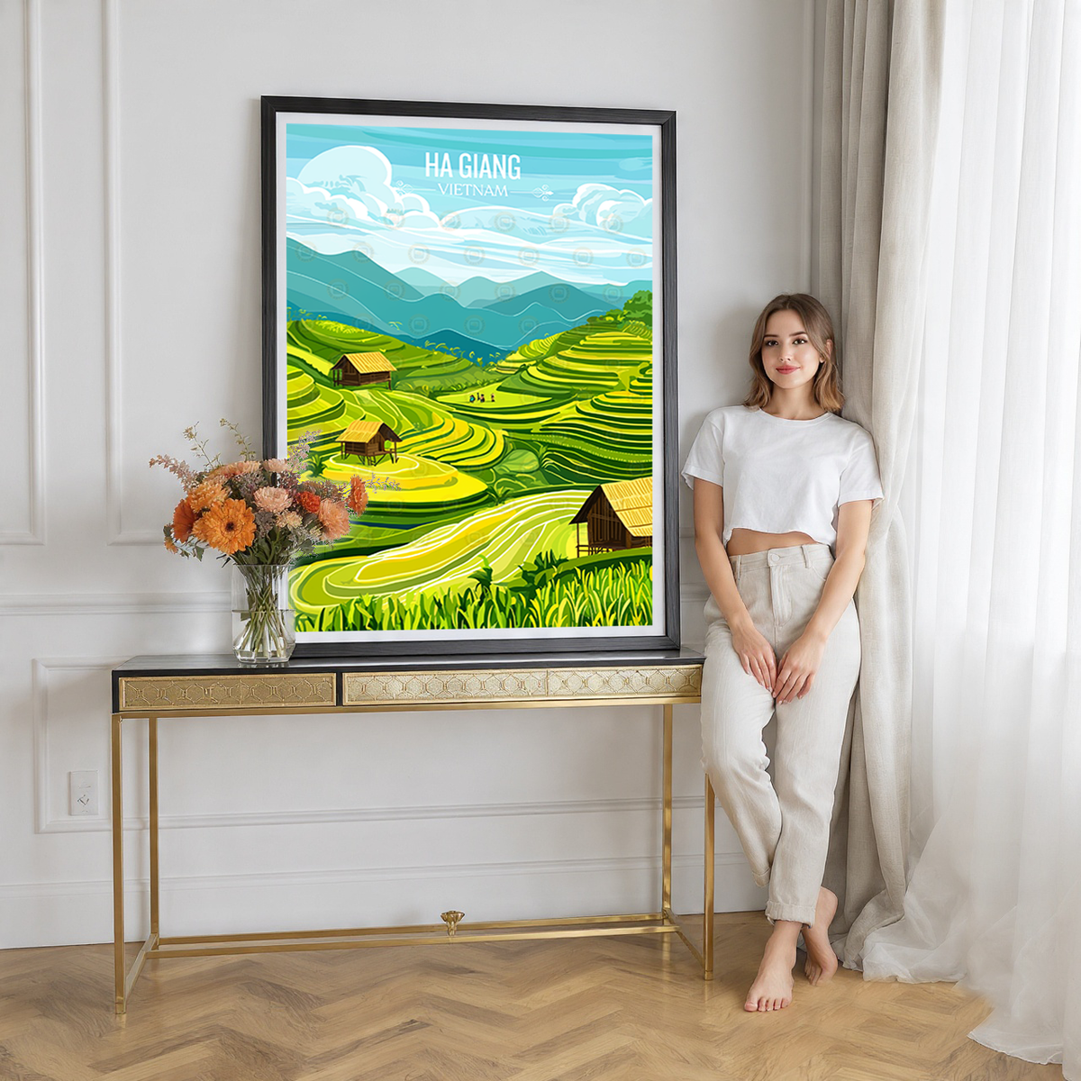 Ha Giang - Vietnam - Travel Poster Vintage Style Wall Art Print - Art Print - Travel Art Poster
