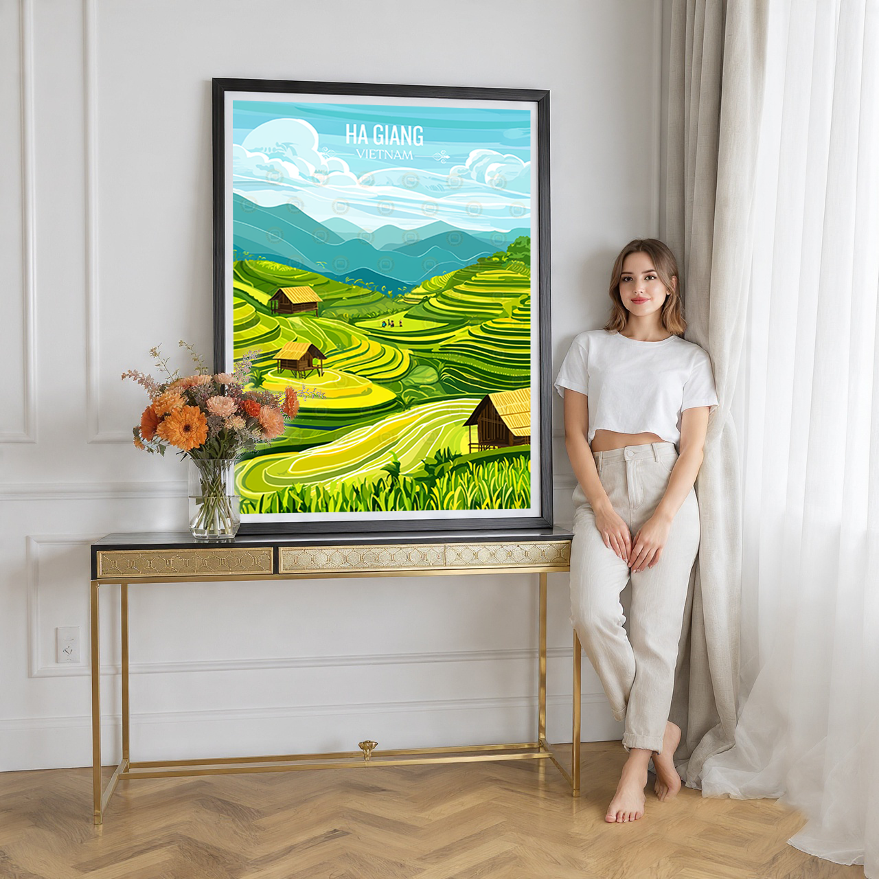 Ha Giang - Vietnam - Travel Poster Vintage Style Wall Art Print - Art Print - Travel Art Poster