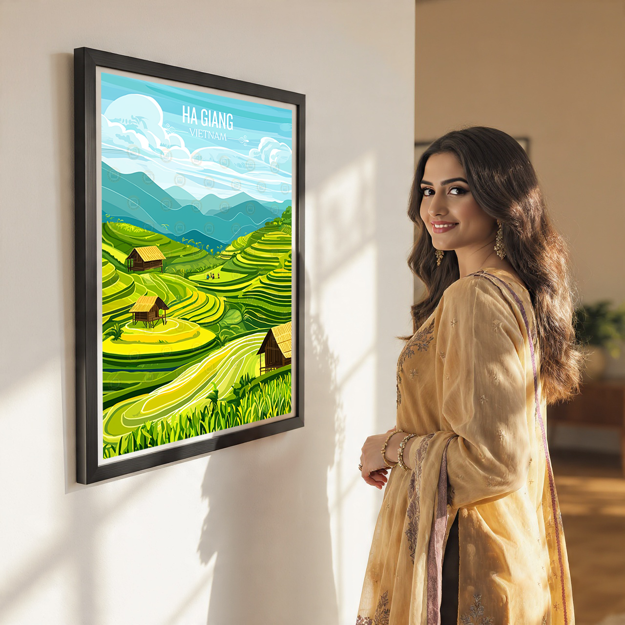 Ha Giang - Vietnam - Travel Poster Vintage Style Wall Art Print - Art Print - Travel Art Poster