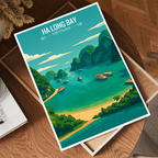 Ha Long Bay - Vietnam - Travel Poster Vintage Style Wall Art Print - Art Print - Travel Art Poster
