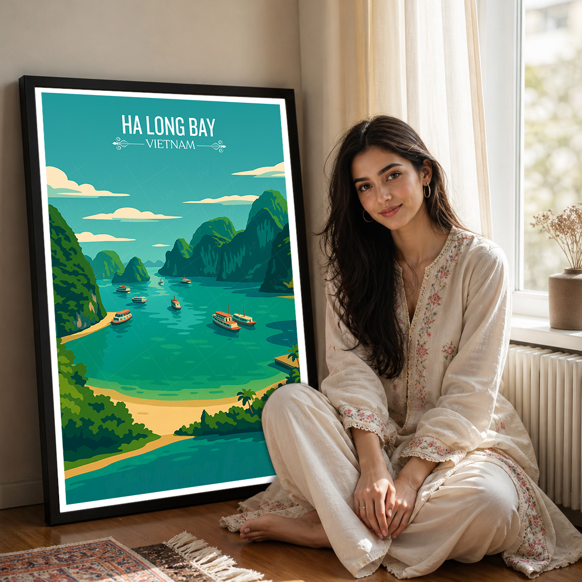 Ha Long Bay - Vietnam - Travel Poster Vintage Style Wall Art Print - Art Print - Travel Art Poster