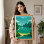 Ha Long Bay - Vietnam - Travel Poster Vintage Style Wall Art Print - Art Print - Travel Art Poster