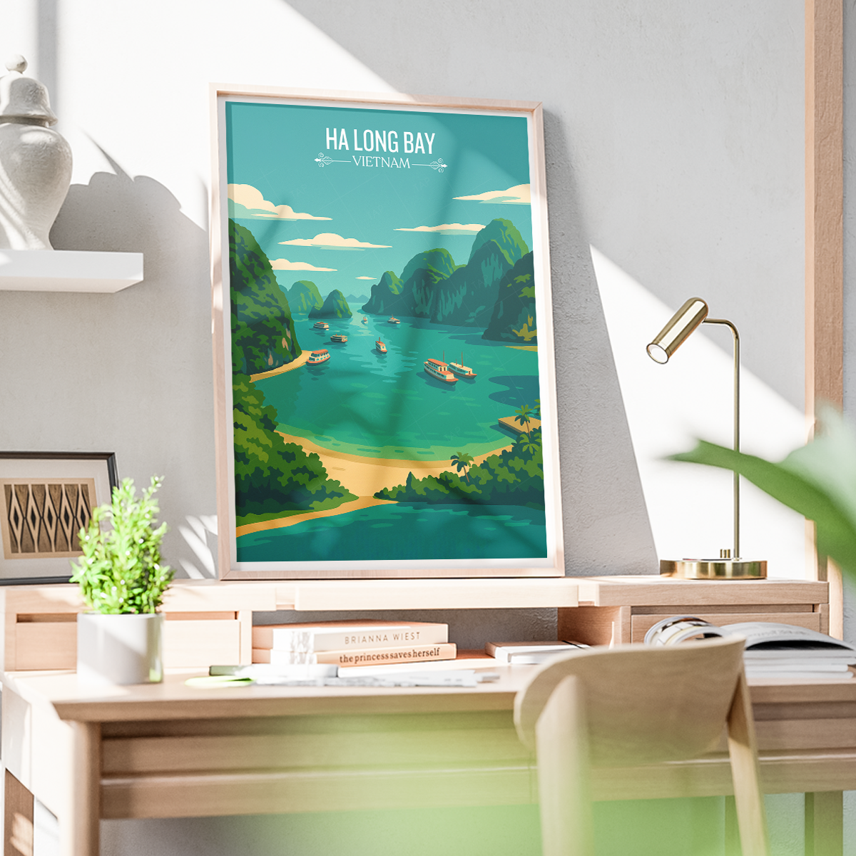 Ha Long Bay - Vietnam - Travel Poster Vintage Style Wall Art Print - Art Print - Travel Art Poster