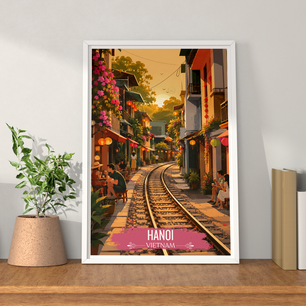 Hanoi - Vietnam - Travel Poster Vintage Style Wall Art Print - Art Print - Travel Art Poster