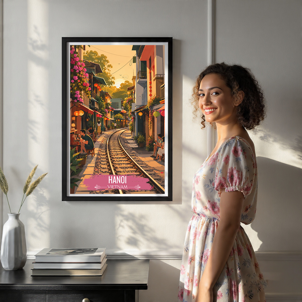 Hanoi - Vietnam - Travel Poster Vintage Style Wall Art Print - Art Print - Travel Art Poster