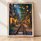 Hanoi - Vietnam - Travel Poster Vintage Style Wall Art Print - Art Print - Travel Art Poster