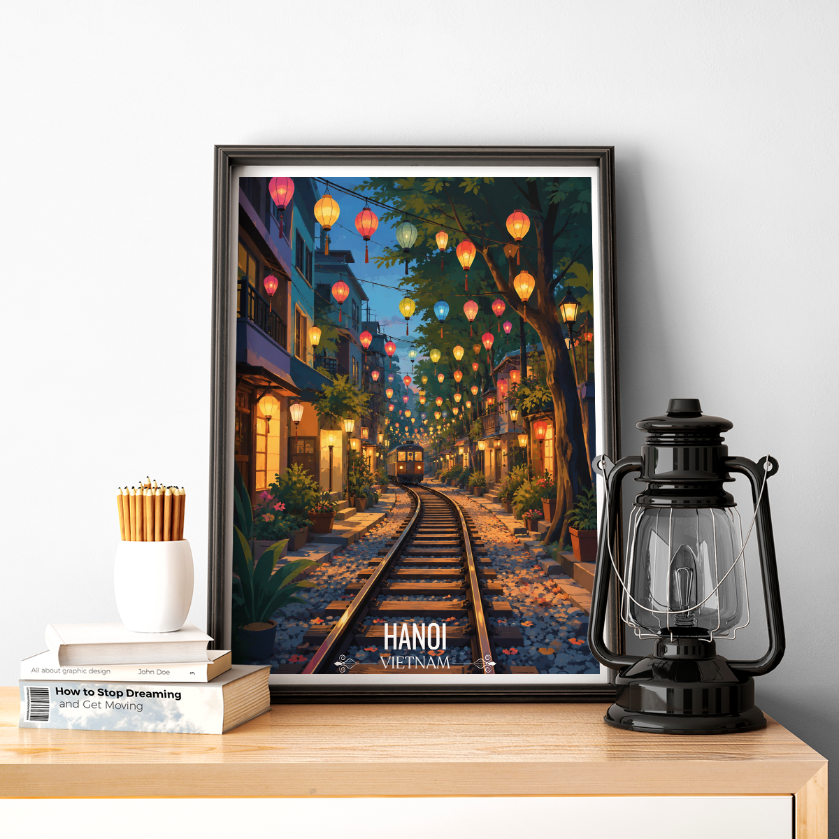 Hanoi - Vietnam - Travel Poster Vintage Style Wall Art Print - Art Print - Travel Art Poster