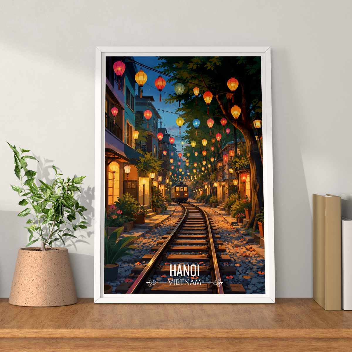 Hanoi - Vietnam - Travel Poster Vintage Style Wall Art Print - Art Print - Travel Art Poster
