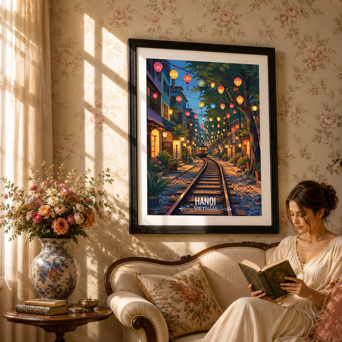 Hanoi - Vietnam - Travel Poster Vintage Style Wall Art Print - Art Print - Travel Art Poster