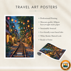 Hanoi - Vietnam - Travel Poster Vintage Style Wall Art Print - Art Print - Travel Art Poster