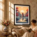Hanoi - Vietnam - Travel Poster Vintage Style Wall Art Print - Art Print - Travel Art Poster