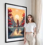 Hanoi - Vietnam - Travel Poster Vintage Style Wall Art Print - Art Print - Travel Art Poster