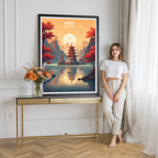 Hanoi - Vietnam - Travel Poster Vintage Style Wall Art Print - Art Print - Travel Art Poster