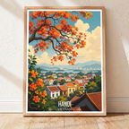 Hanoi - Vietnam - Travel Poster Vintage Style Wall Art Print - Art Print - Travel Art Poster