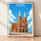 Ho Chi Minh - Vietnam - Travel Poster Vintage Style Wall Art Print - Art Print - Travel Art Poster