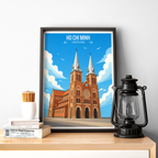 Ho Chi Minh - Vietnam - Travel Poster Vintage Style Wall Art Print - Art Print - Travel Art Poster