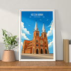 Ho Chi Minh - Vietnam - Travel Poster Vintage Style Wall Art Print - Art Print - Travel Art Poster