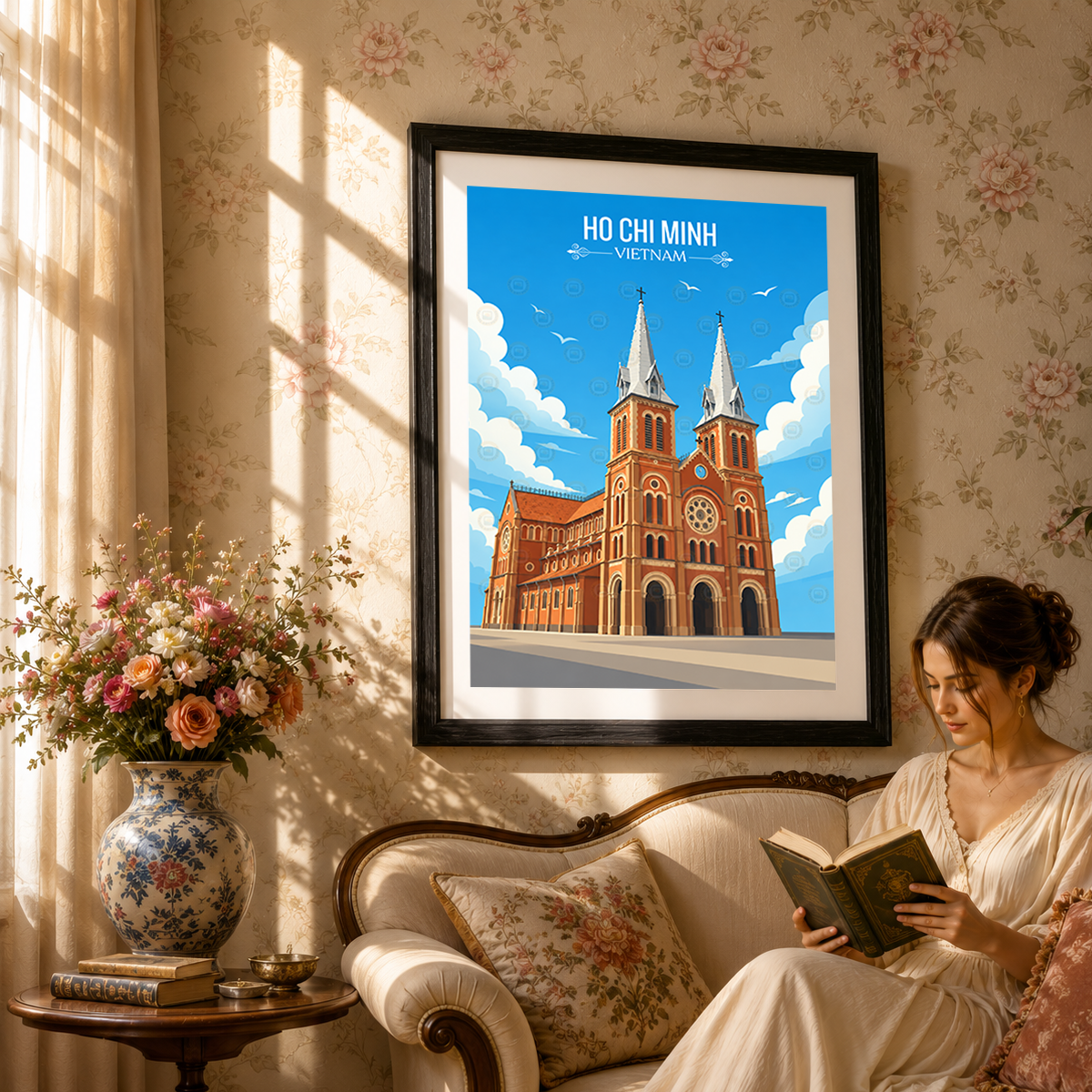 Ho Chi Minh - Vietnam - Travel Poster Vintage Style Wall Art Print - Art Print - Travel Art Poster